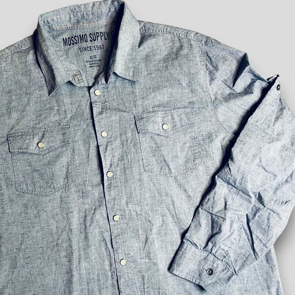 Mossimo Supply Co. Other - MOSSIMO COTTON BUTTON DOWN LONG SLEEVE COUNTRY WESTERN SHIRT DENIM WESTERN XL